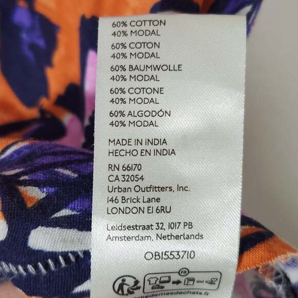 Maeve by Anthropologie Floral Flutter Sleeve Tshirt Size M - Picture 6 of 15